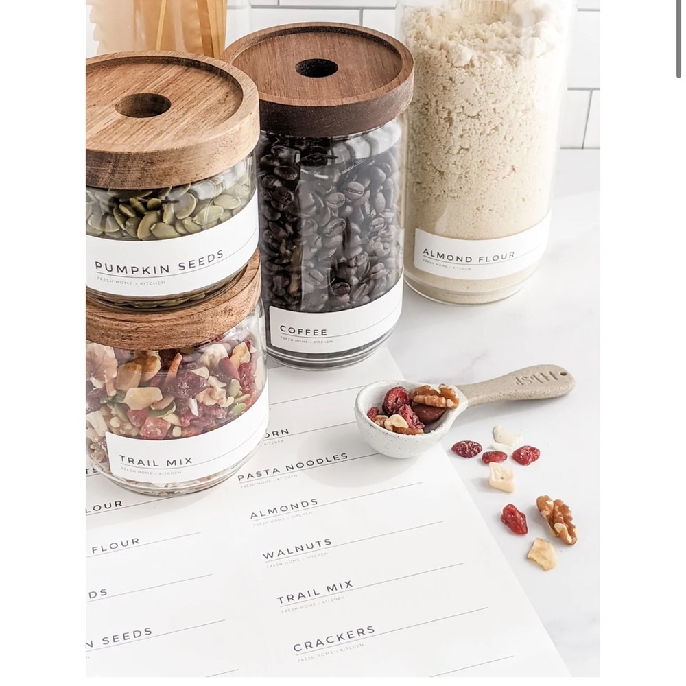 Modern Kitchen Pantry Spice Jar Labels